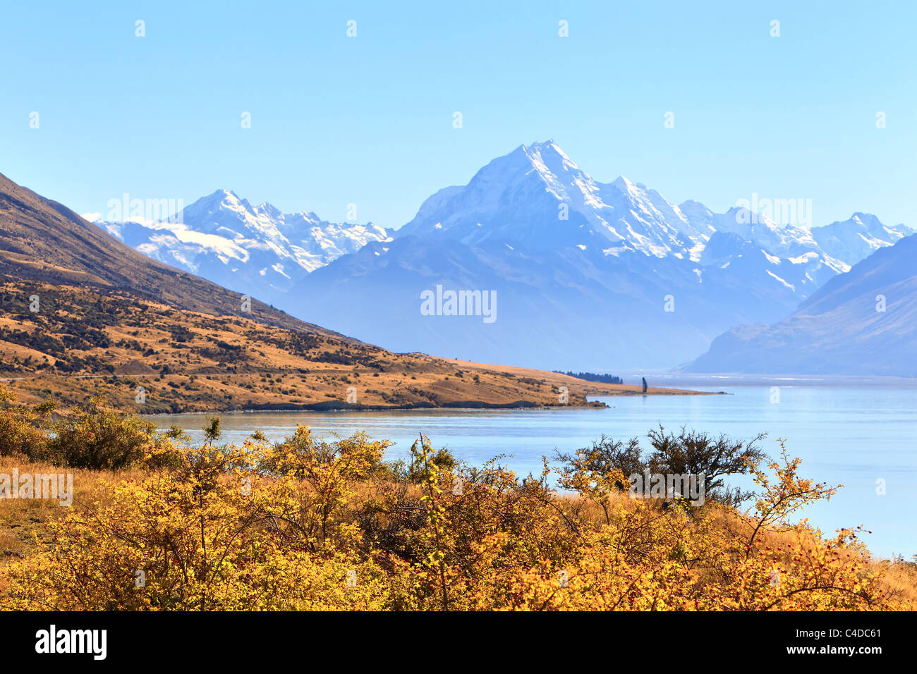 Road to Mount Cook South Island New Zealand Stock Photo