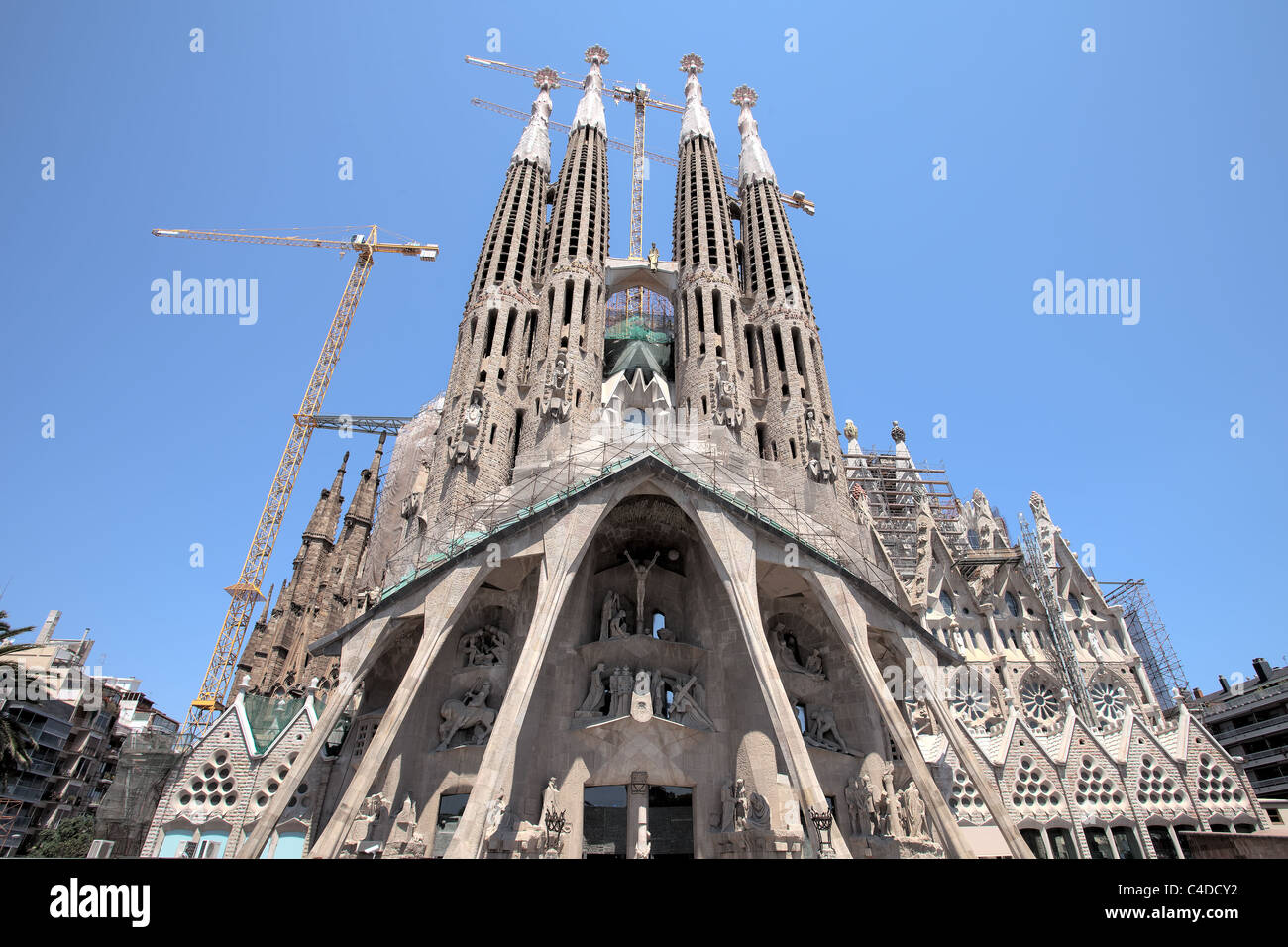 Sagrada Familia in Barcelona Spain. Gothic cathedral Stock Photo - Alamy