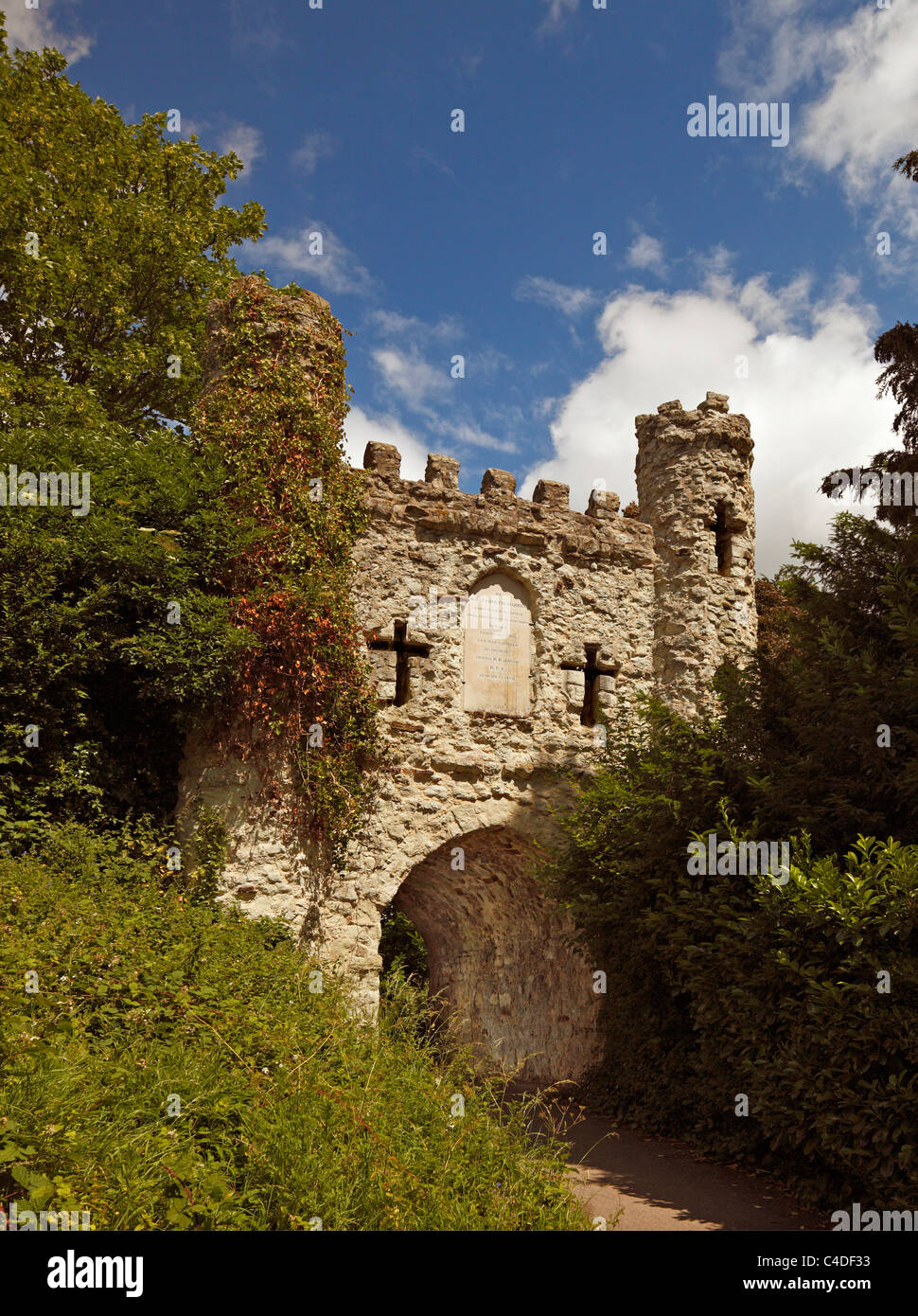 Old castle gate, Reigate. Stock Photo