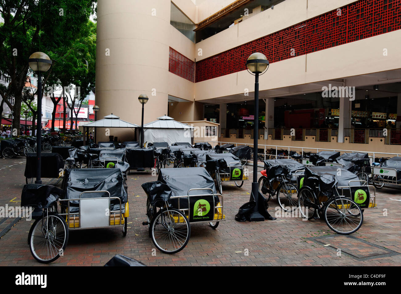 Cycle Rickshaws Parks And Covered At Bugis Junction Singapore Stock Photo Alamy [ 955 x 1300 Pixel ]