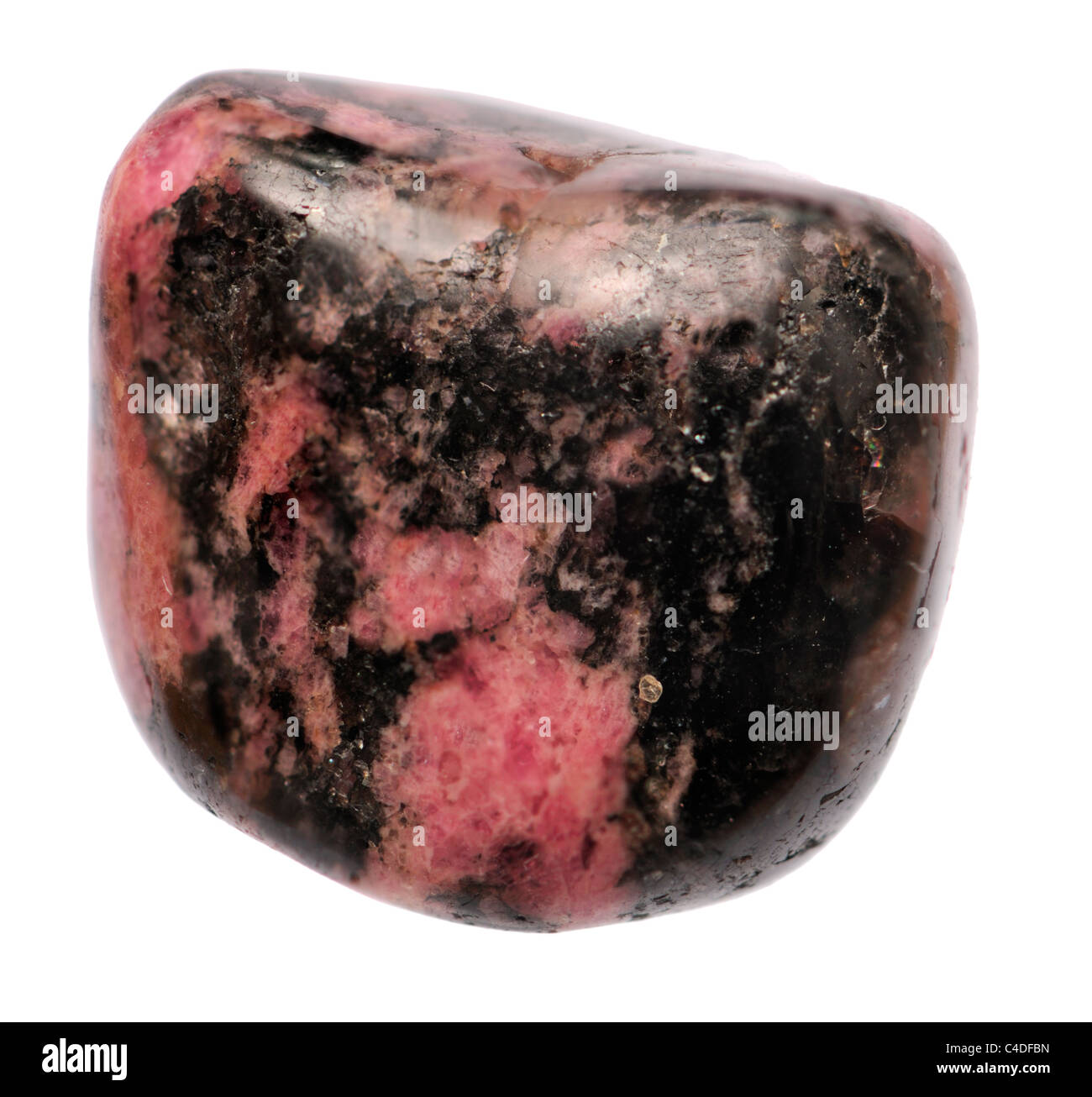 Rhodonite (Manganese inosilicate) Manganese ore Stock Photo