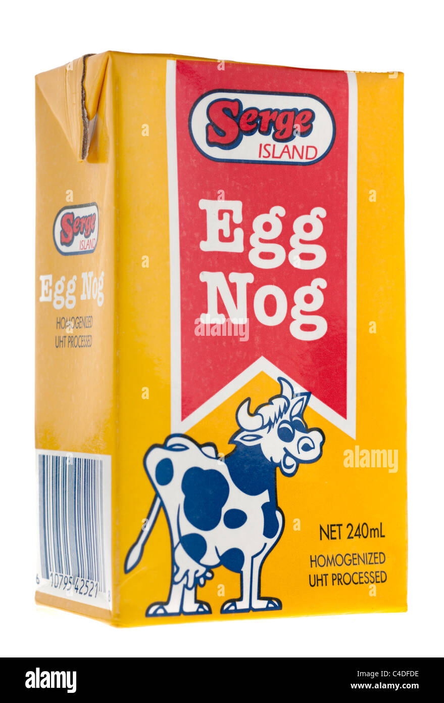 240ml carton of Serge Island Egg Nog Stock Photo - Alamy