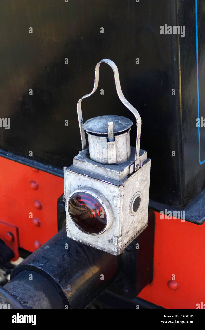 Oil Lamp on front of steam locomotive Dartmoor Railway Devon UK Stock Photo  - Alamy