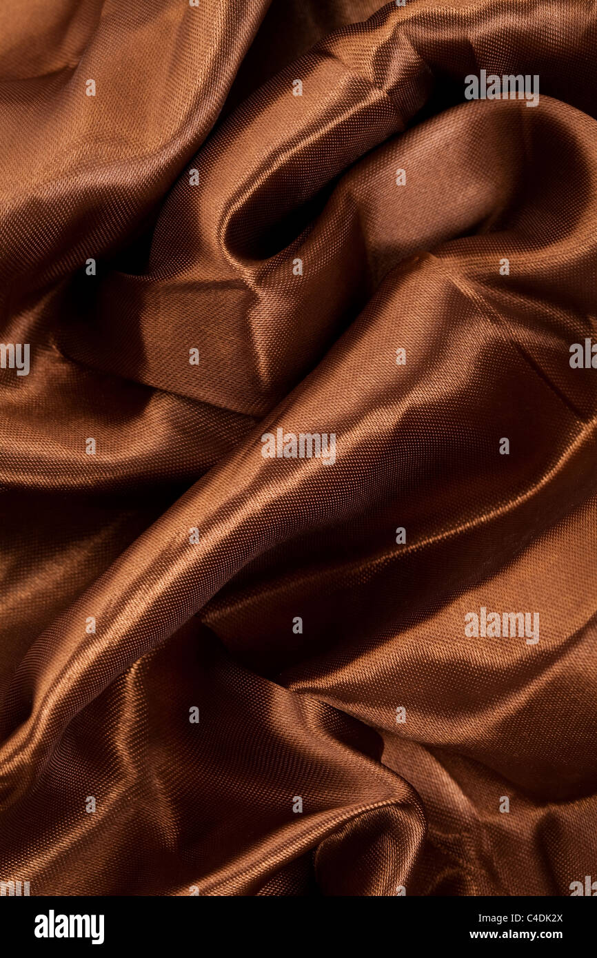 Brown Silk for background Stock Photo