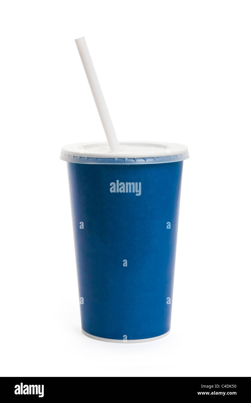 Disposable Cup Of Big Volume For Beverages With Straw Stock Photo -  Download Image Now - iStock