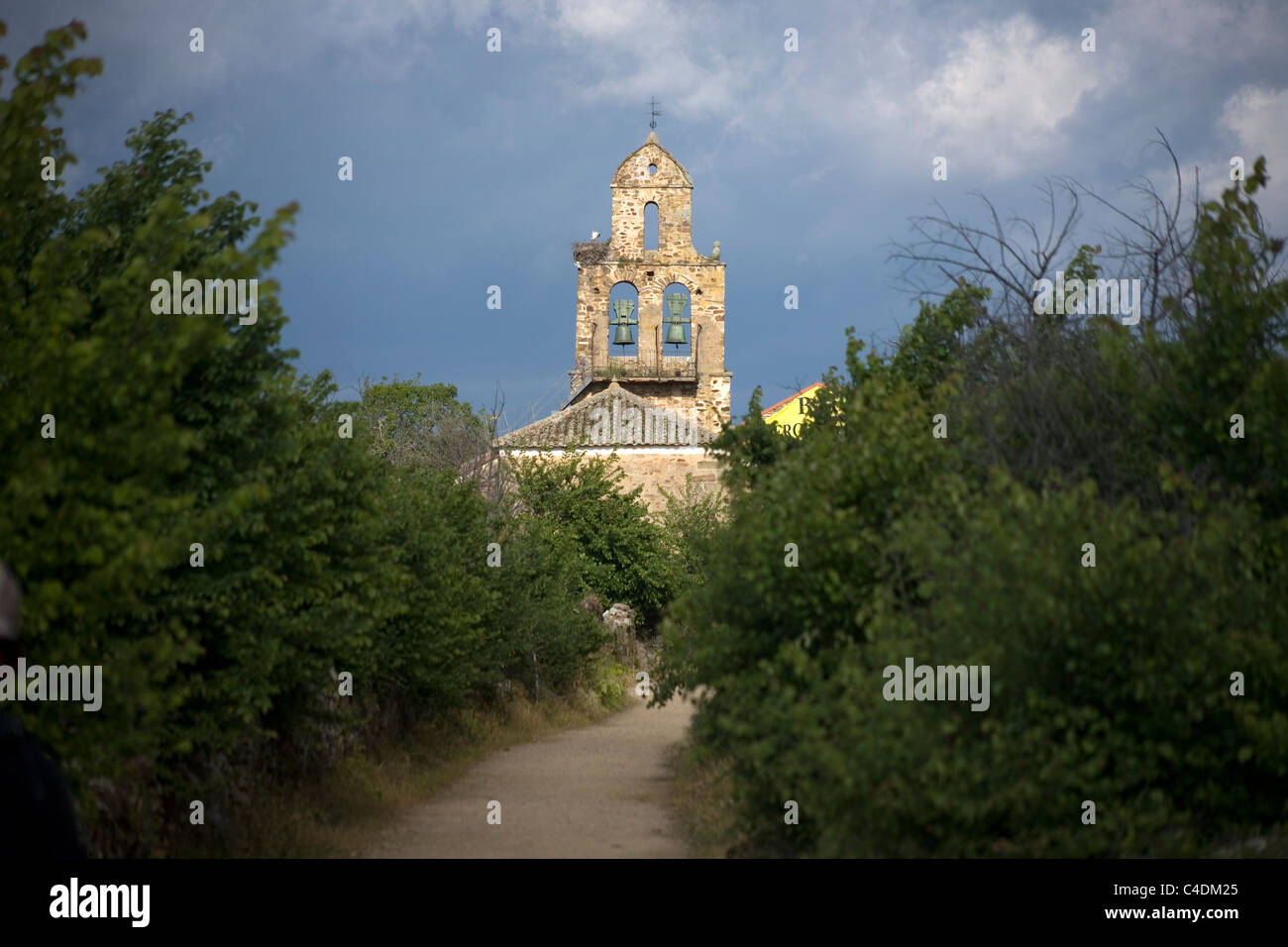 The church of Santa Catalina de Somoza in the French Way that leads to