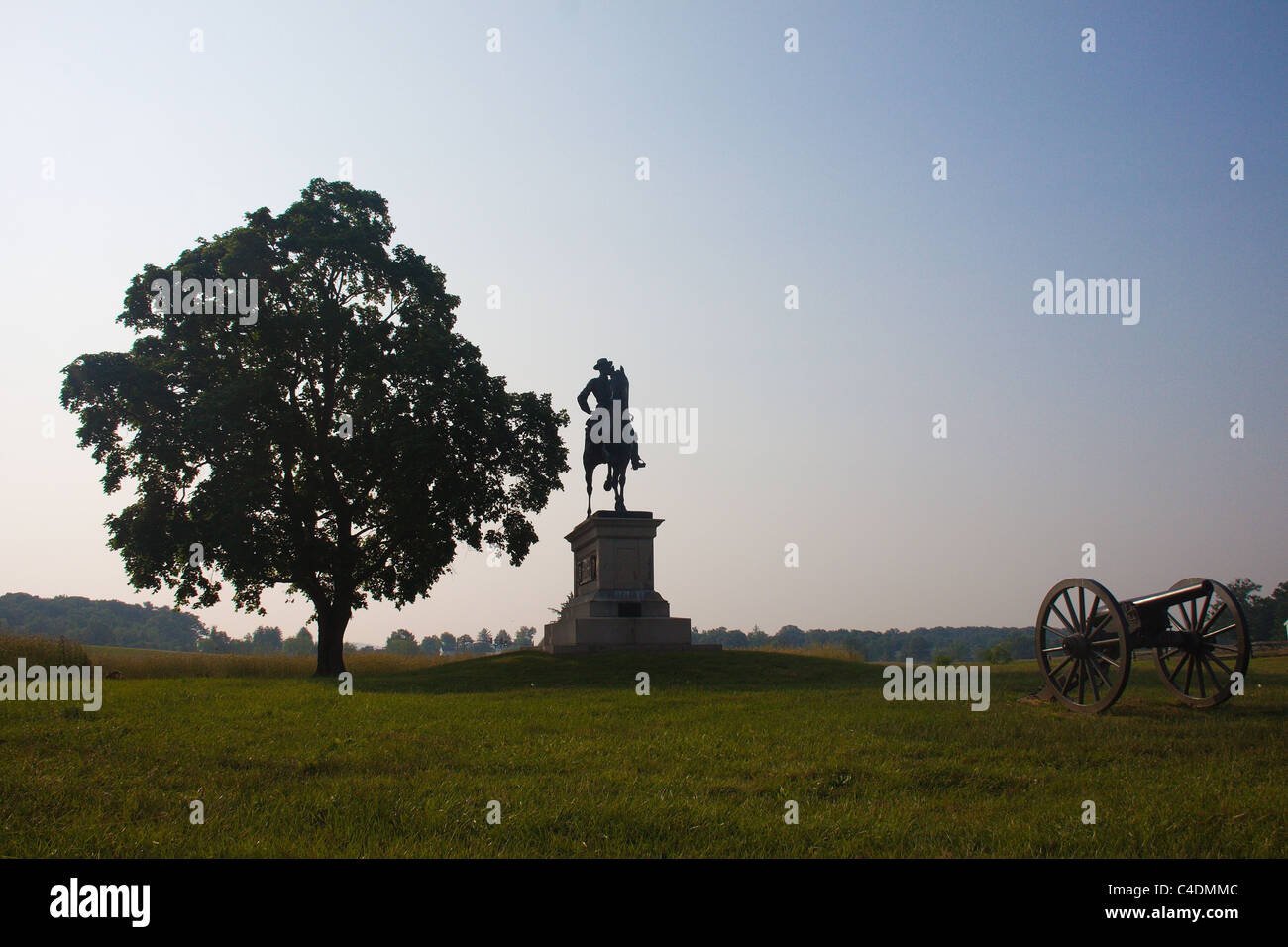 Equestrian statue of Union general at Seminary Ridge Civil War