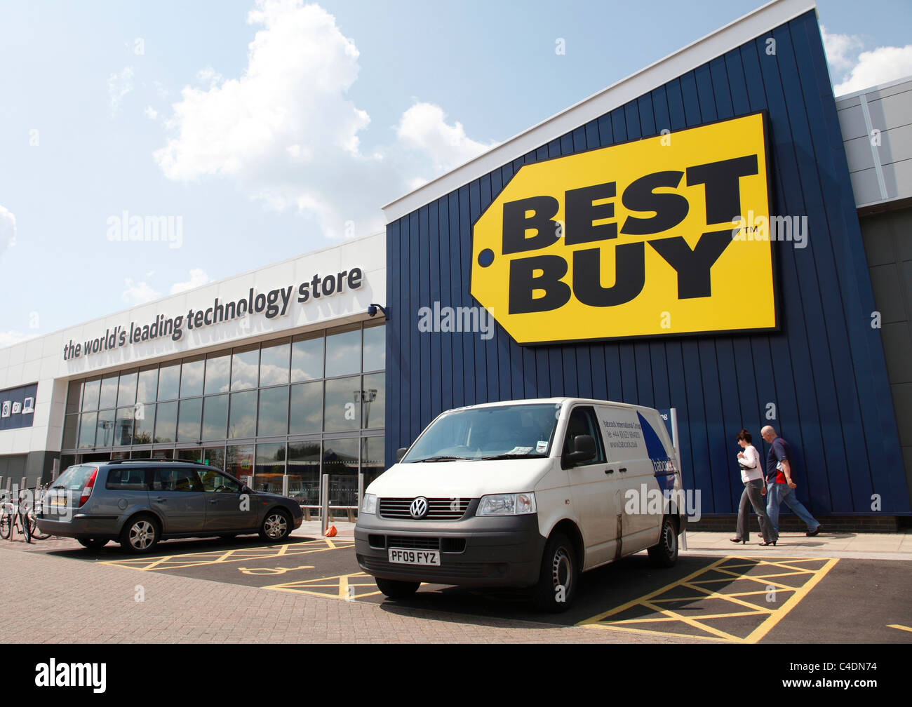 A Best Buy store on a retail park in Nottingham, England, U.K. Stock Photo
