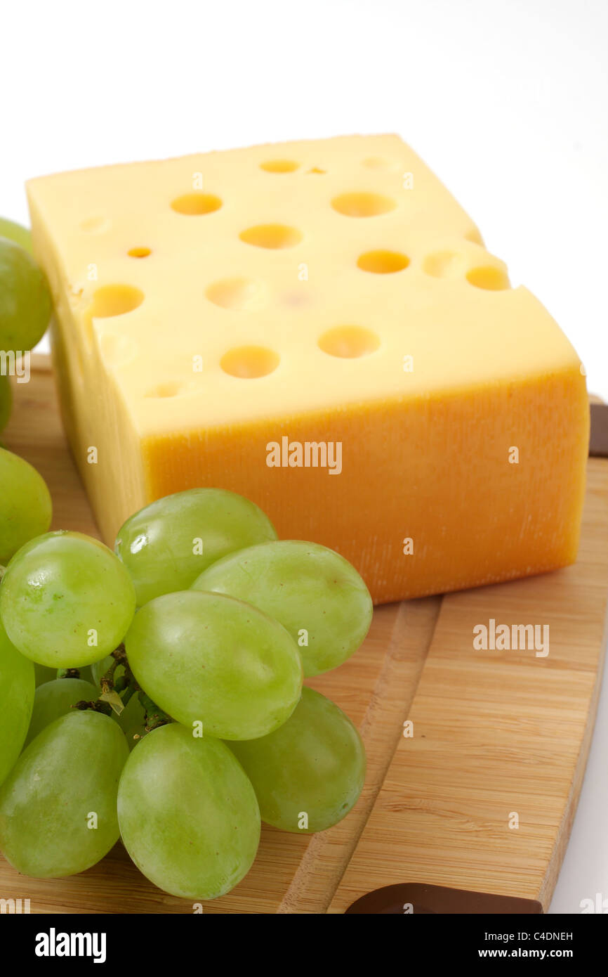 Cheese and grapes Stock Photo Alamy