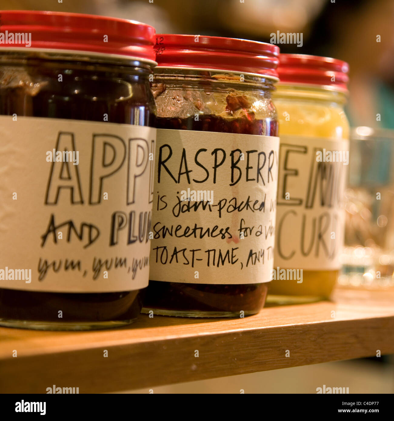 Jam Jars at Jamie Oliver's Recipease Stock Photo Alamy