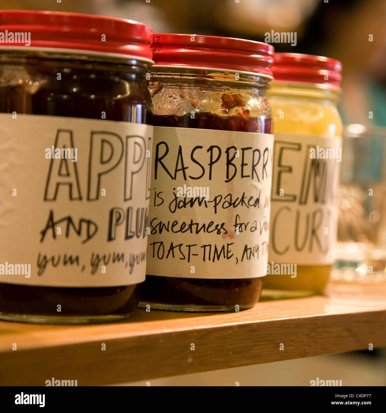 Jam Jars at Jamie Oliver's Recipease Stock Photo - Alamy