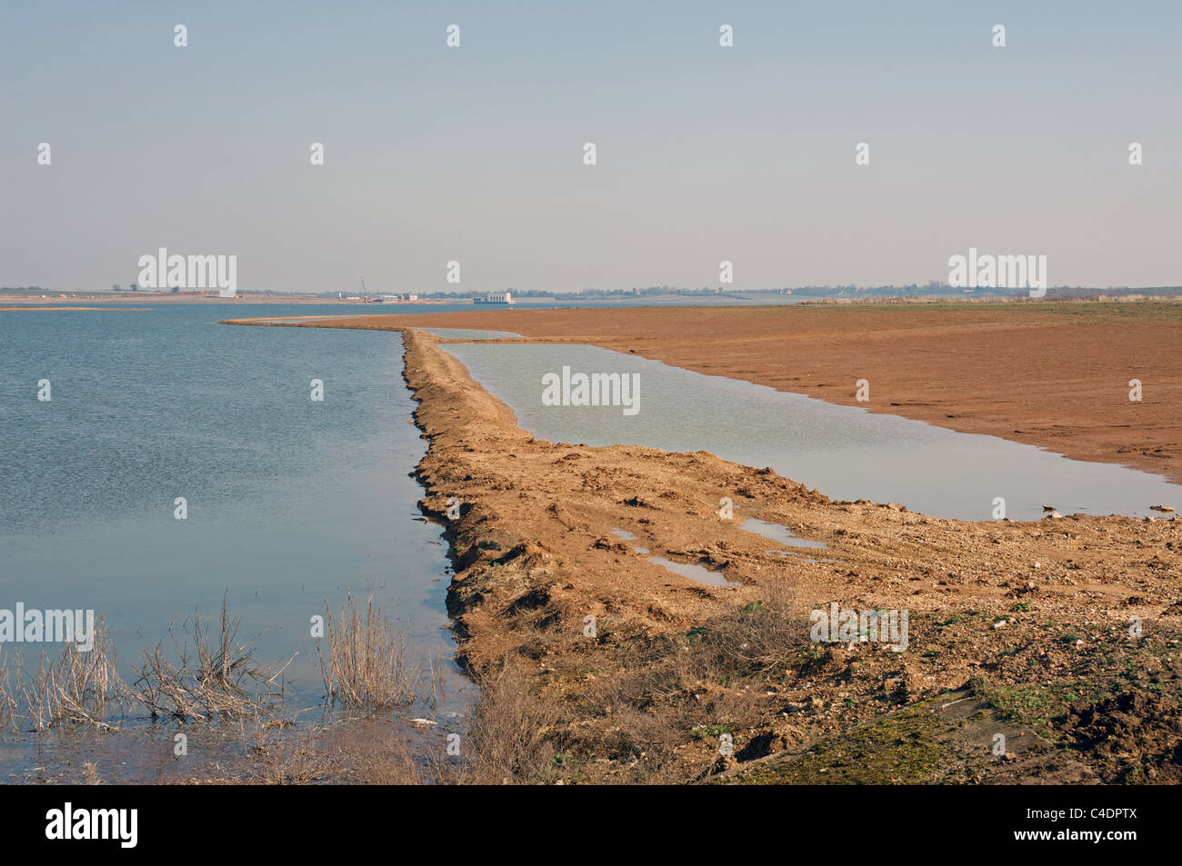 Abberton fresh water reservoir which is being extended, Colchester