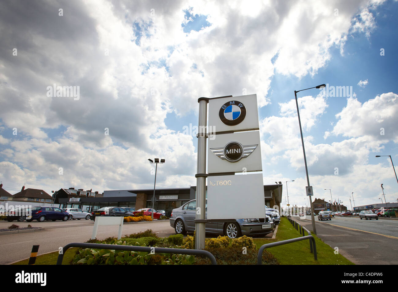 BMW Mini car dealership Stock Photo