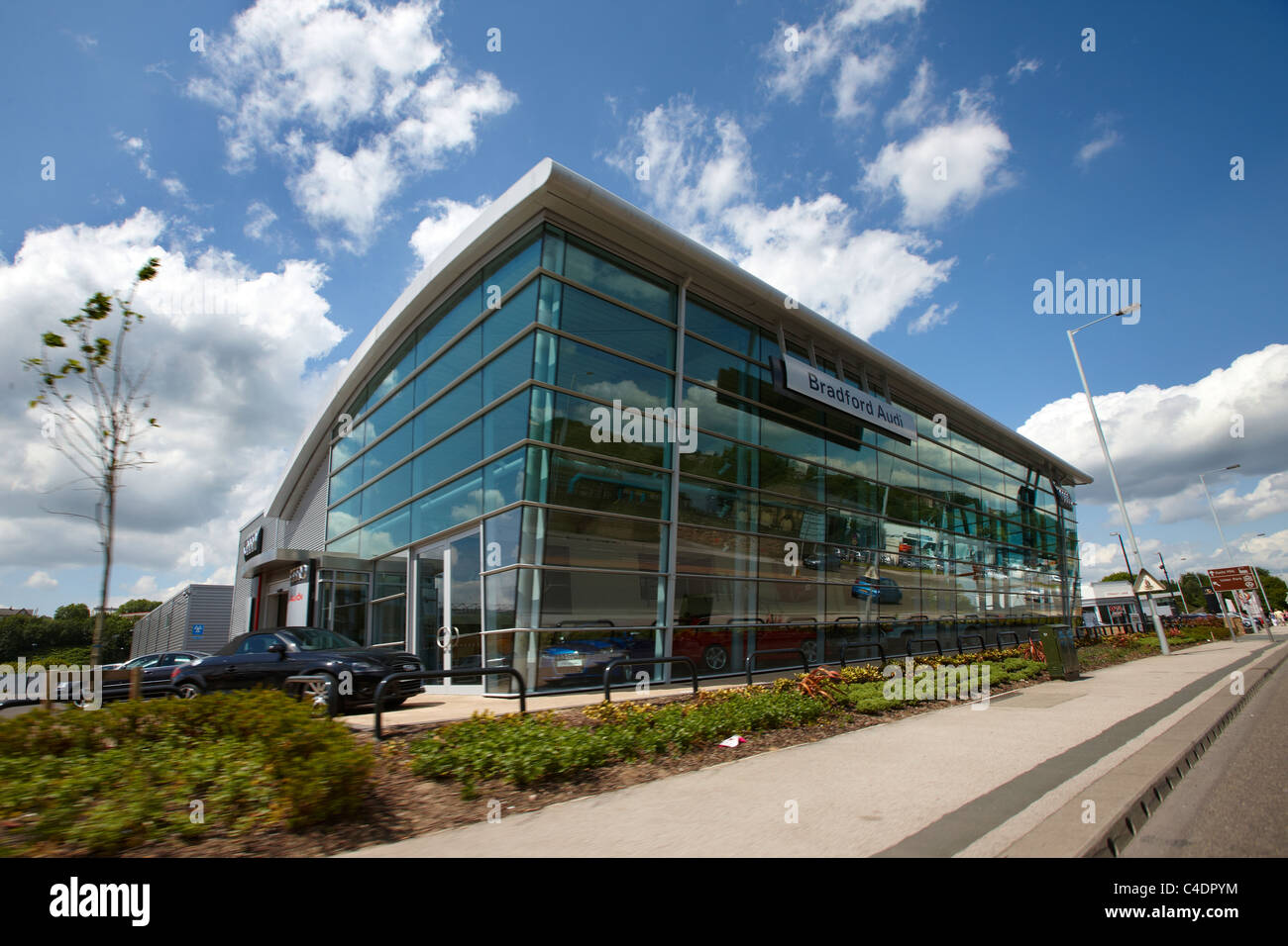 Audi dealership in Bradford Stock Photo Alamy