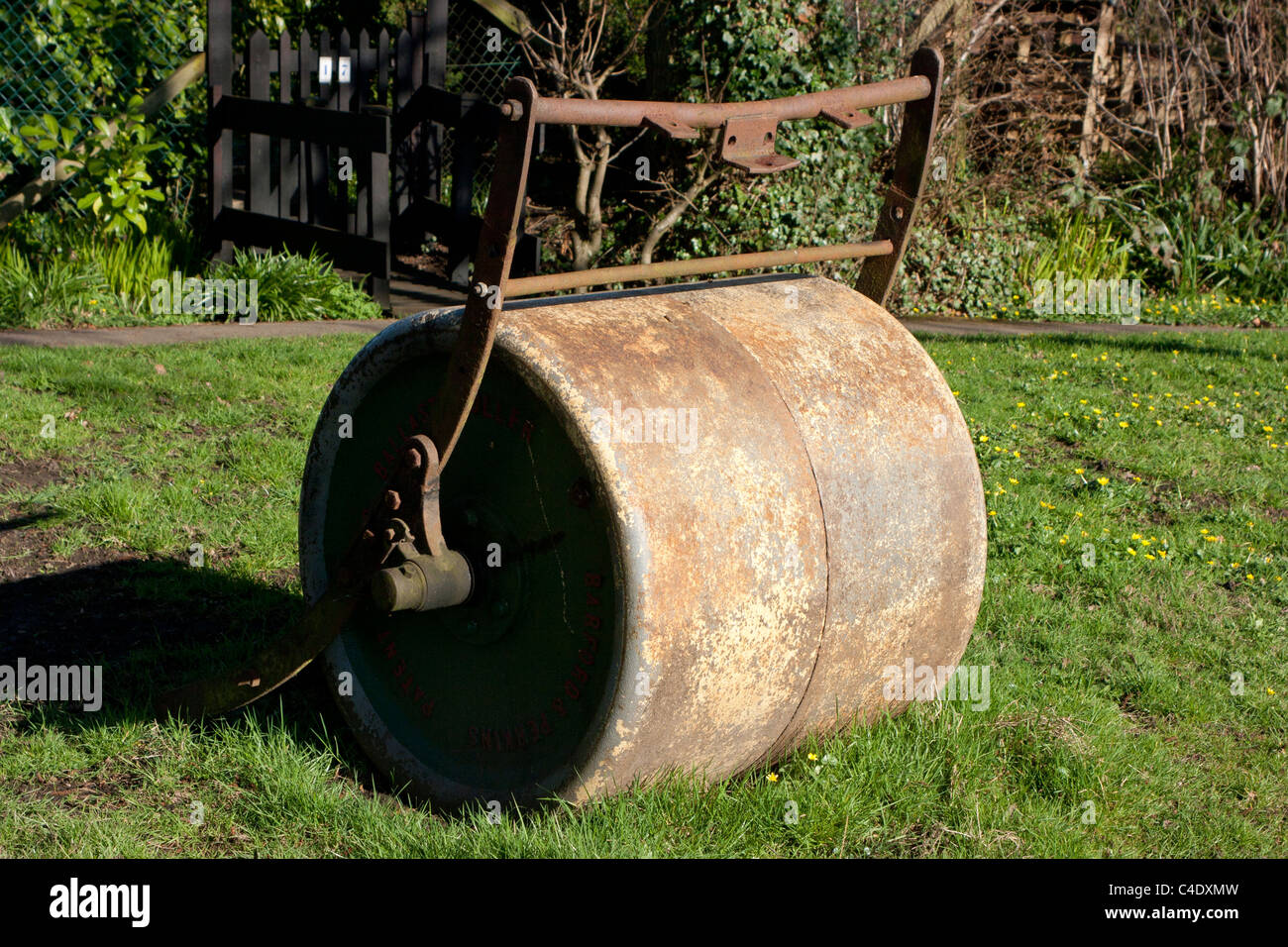 Cast iron roller Stock Photo Alamy