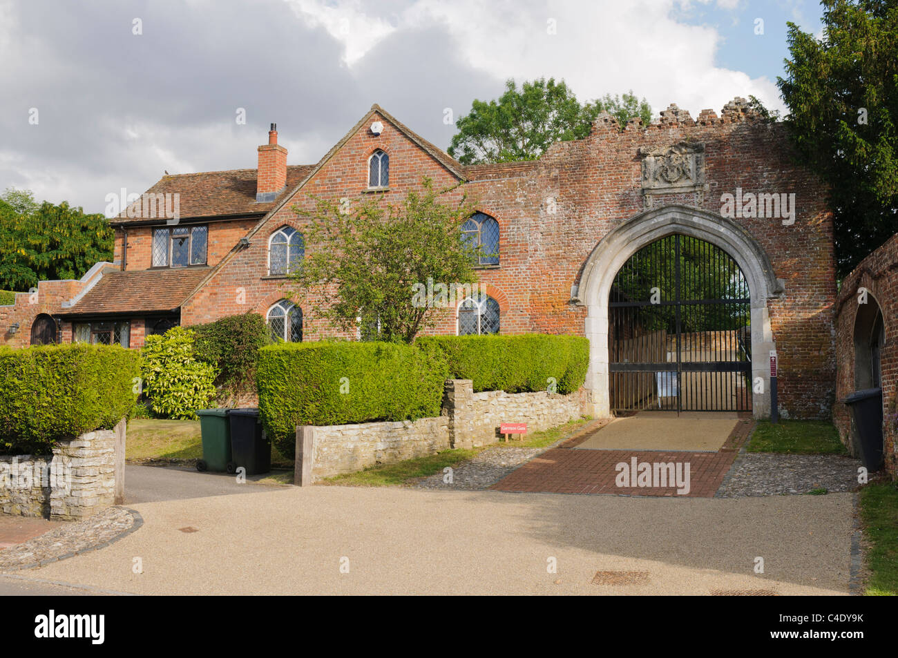 Garrison Gate, entrance to the old Basing House ruins, Old Basing