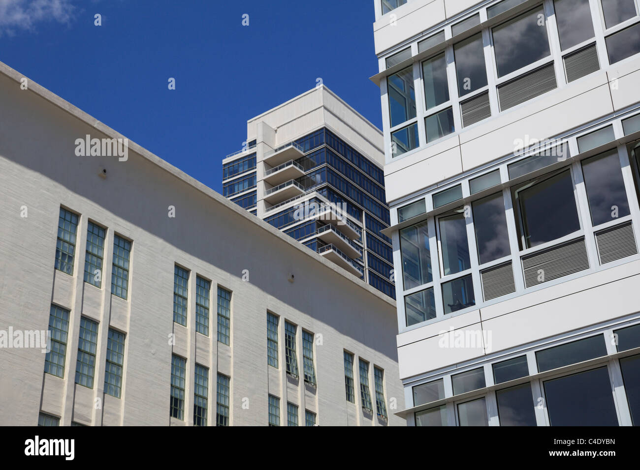 View of Condos, industrial building, Williamsburg, Brooklyn, New York City, USA ...