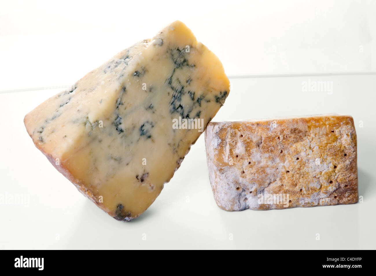 Blue Stilton cheese, studio setting Stock Photo Alamy