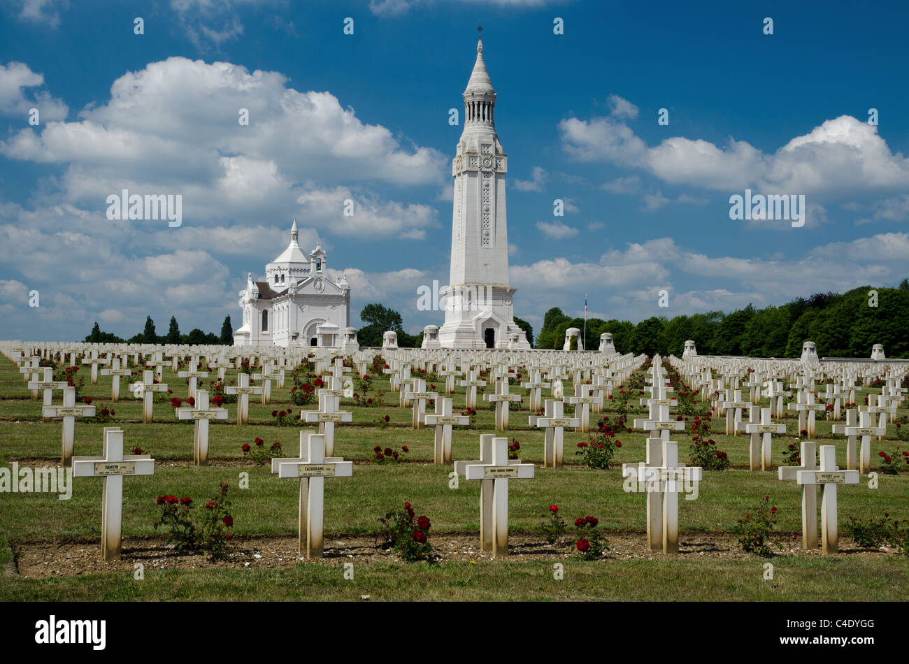 Notre Dame de Lorette French national war memorial and cemetery Stock