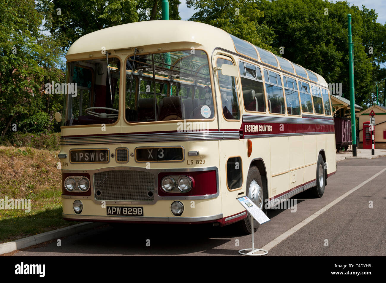 Vintage Ipswich bus UK vintage transport Stock Photo