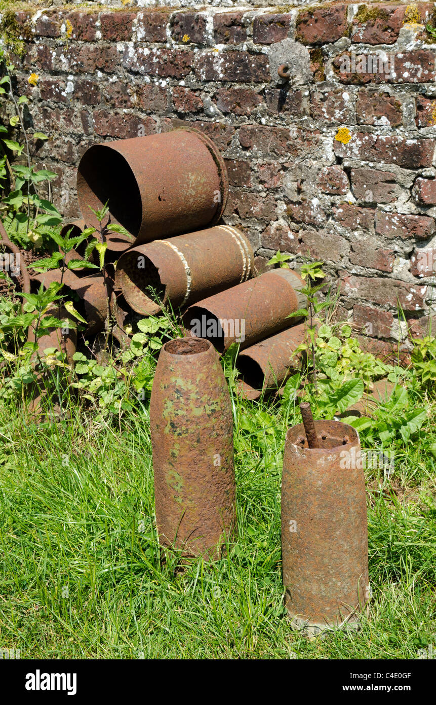 Rusty shell casings retrieved from First World War battlefield, Artois ...