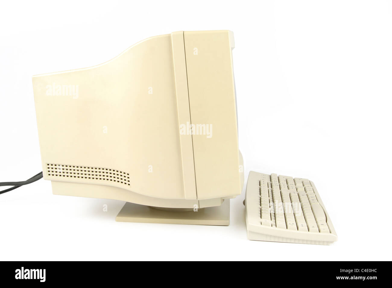isolated old desktop computer Stock Photo Alamy