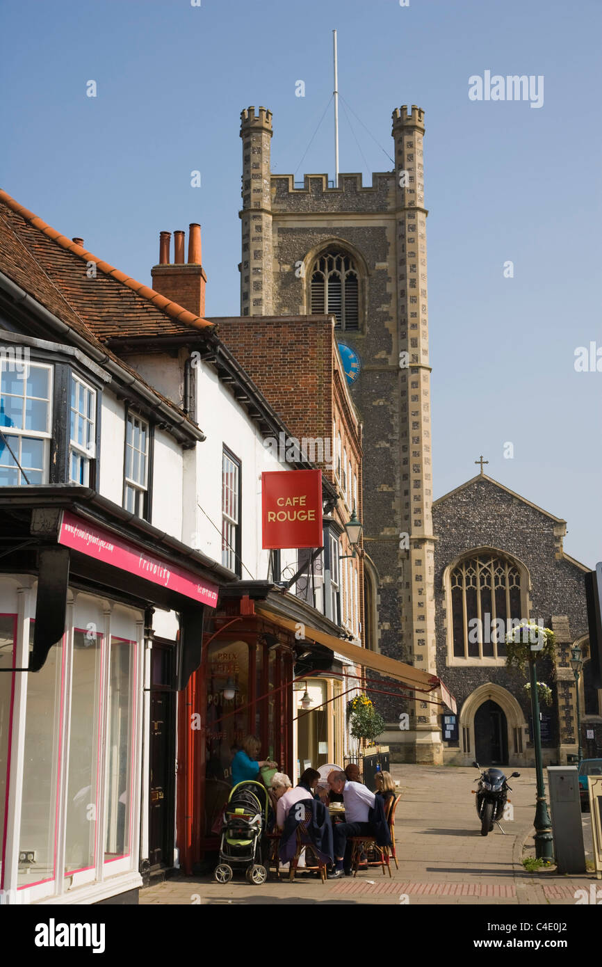 Hart Street with St Mary the Virgin Church, Henley-on Thames, Oxfordshire, England, UK Stock Photo