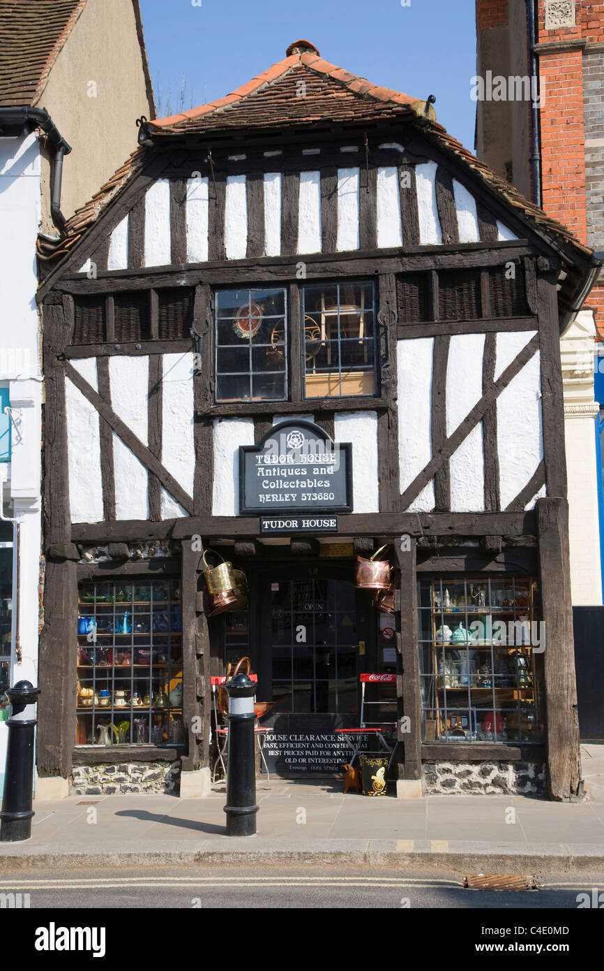 Tudor house antiques and collectables building hires stock photography