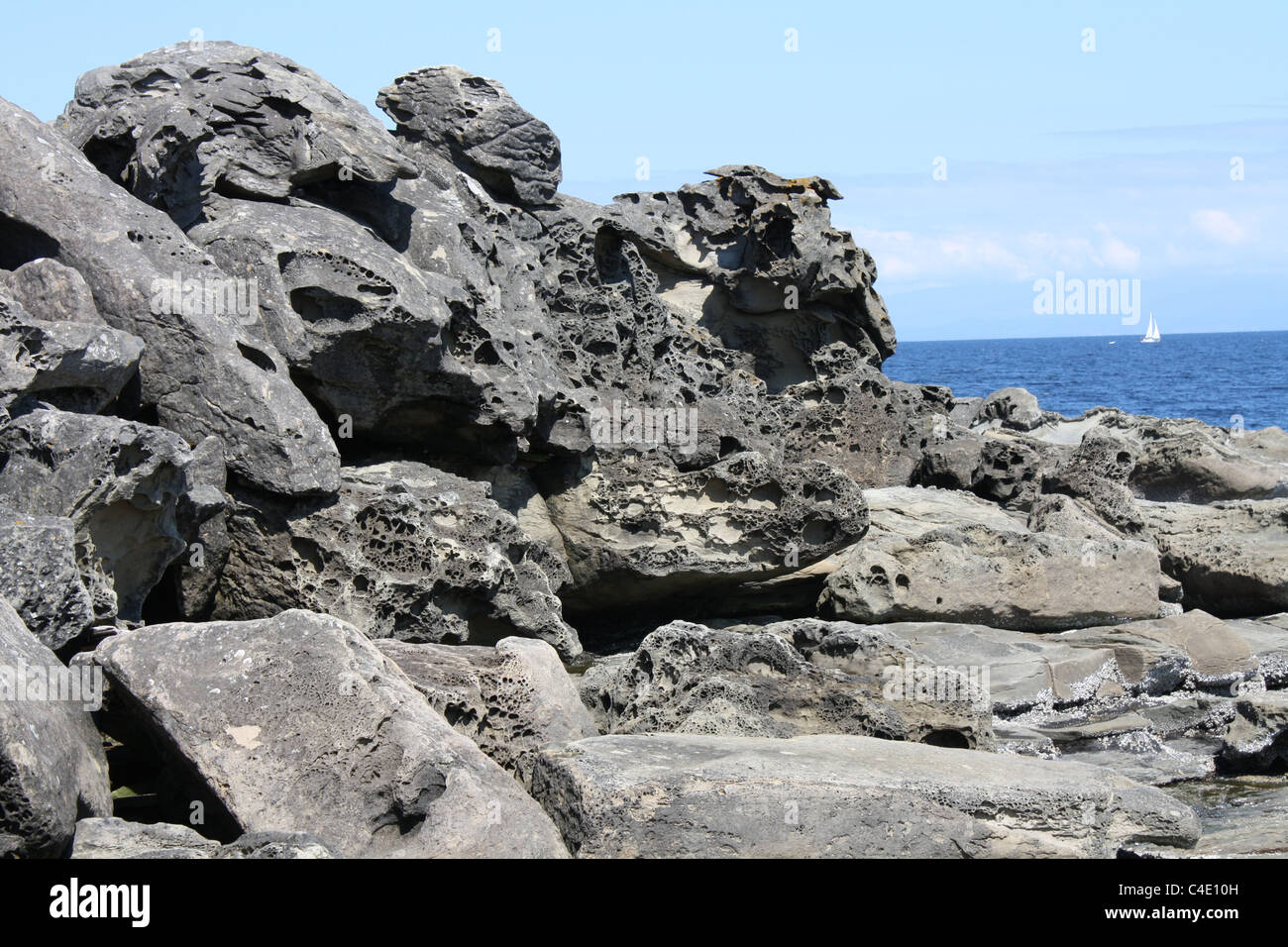 Rock formations on Gabriola Island Stock Photo - Alamy