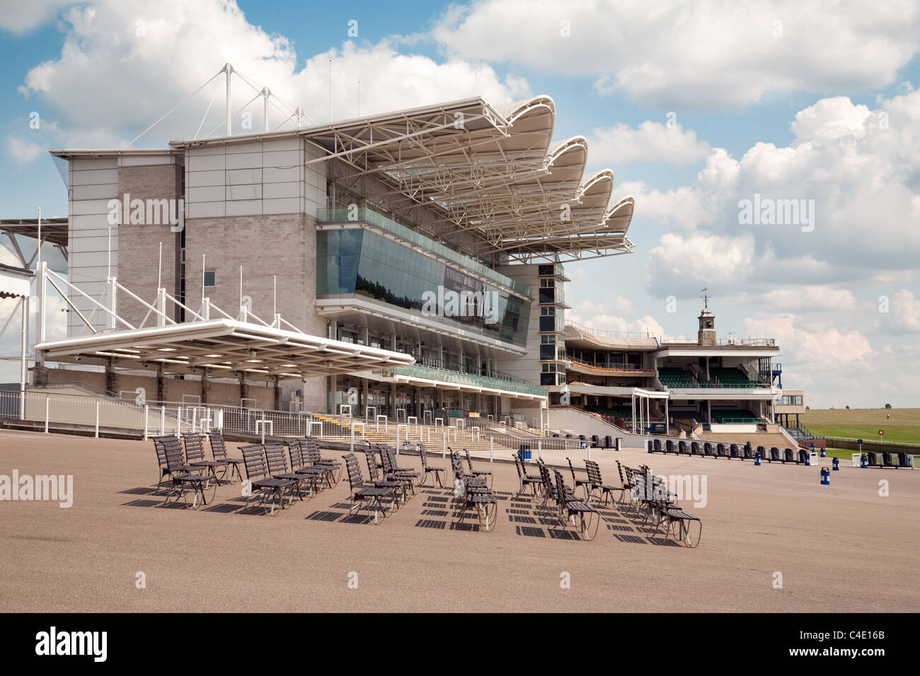 Newmarket Rowley Mile racecourse Millennium grandstand, Newmarket Suffolk UK Stock Photo