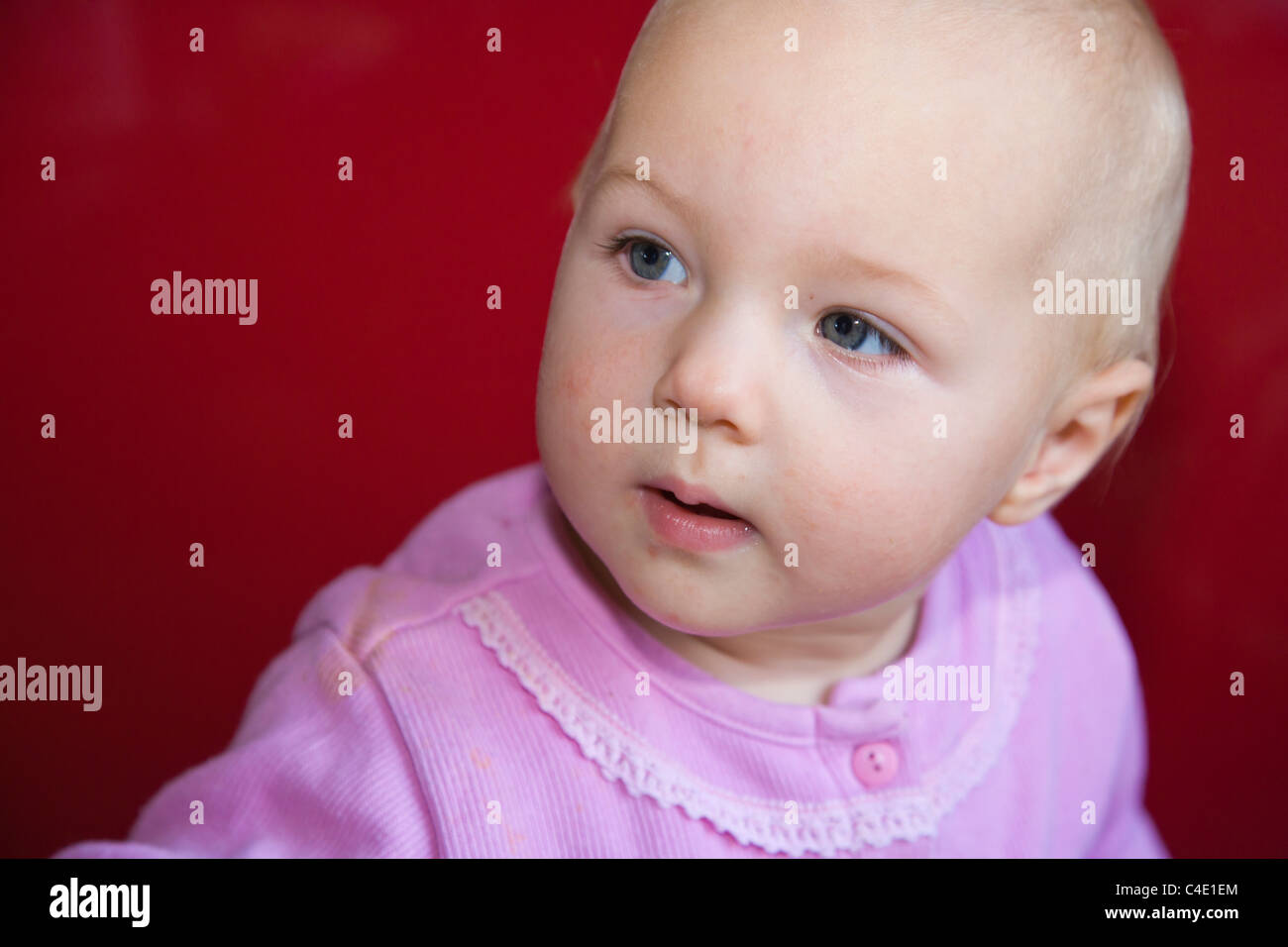 10 month old baby girl Stock Photo
