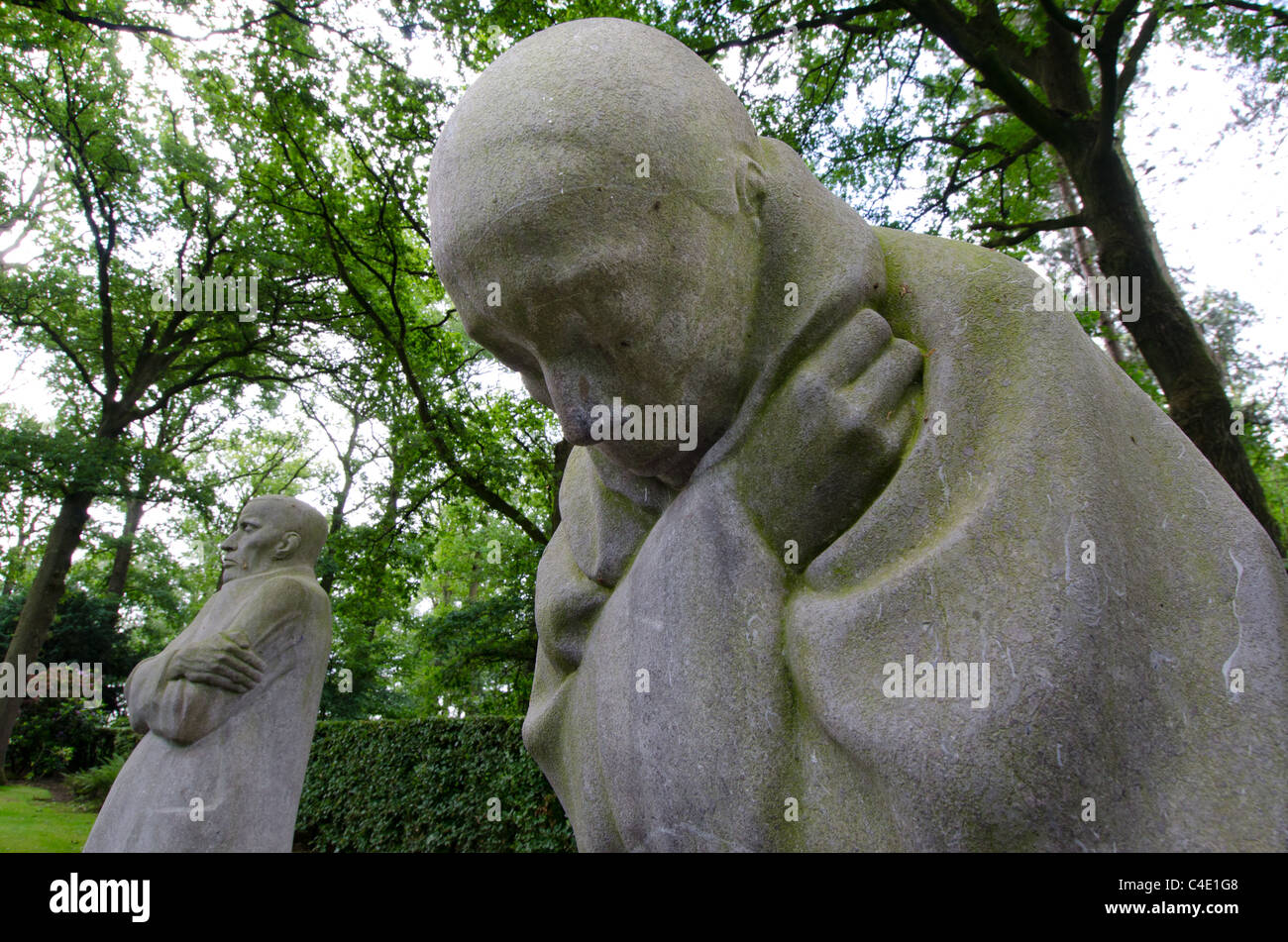 Vladslo German war cemetery with sculpture The Grieving Parents by