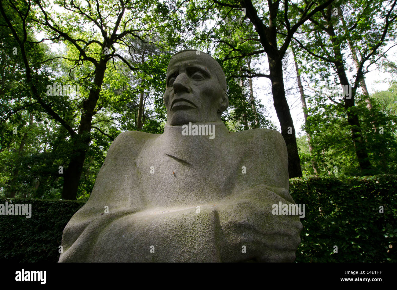Vladslo German war cemetery with sculpture The Grieving Parents by