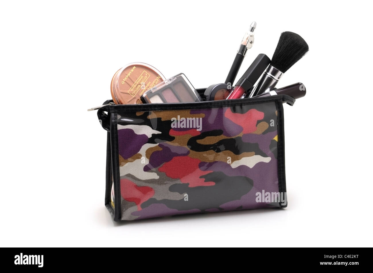 Cosmetics , Makeup Bag, Tote with Cosmetics Stock Photo