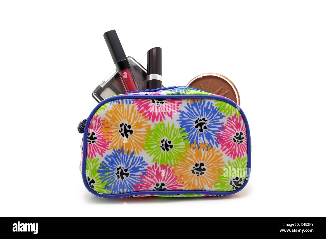 Cosmetics Makeup Bag, Tote with Cosmetics Stock Photo