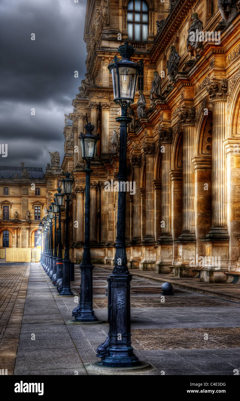Louvre museum exterior hi-res stock photography and images - Alamy