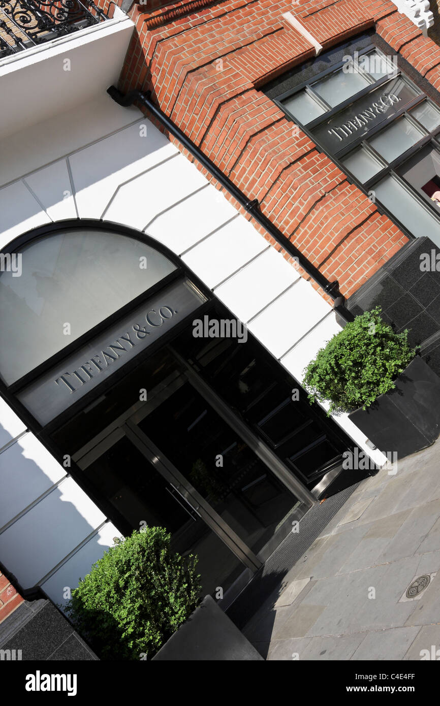 Tiffany&Co retail outlet in Sloane Street, London. Stock Photo