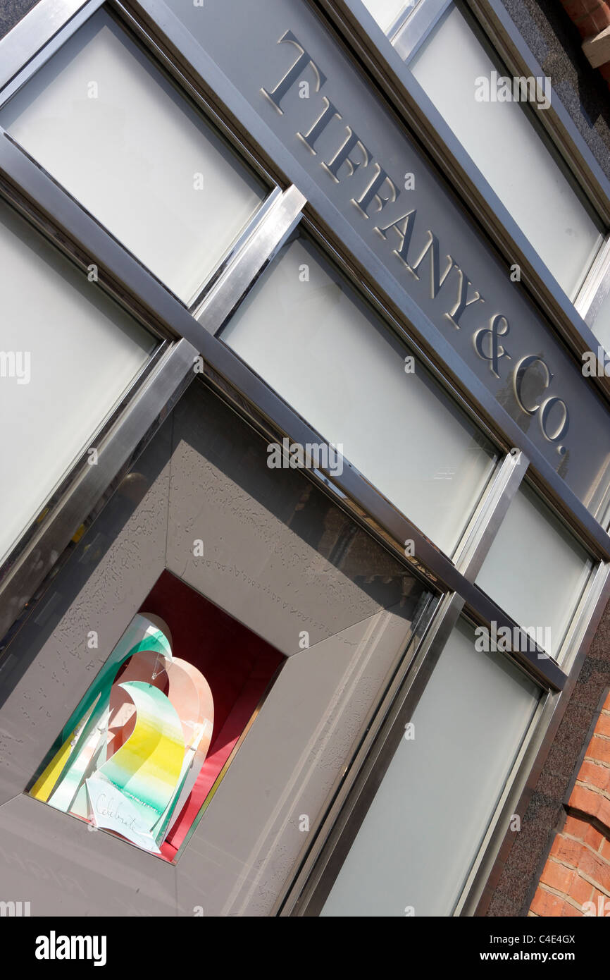 Tiffany&Co retail outlet in Sloane Street, London. Stock Photo