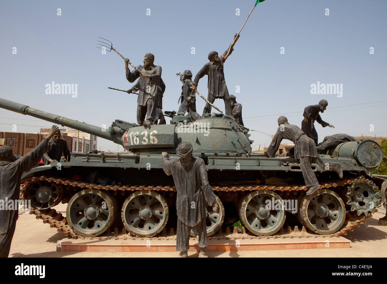 monument for liberation day (fight against the red army) Stock Photo
