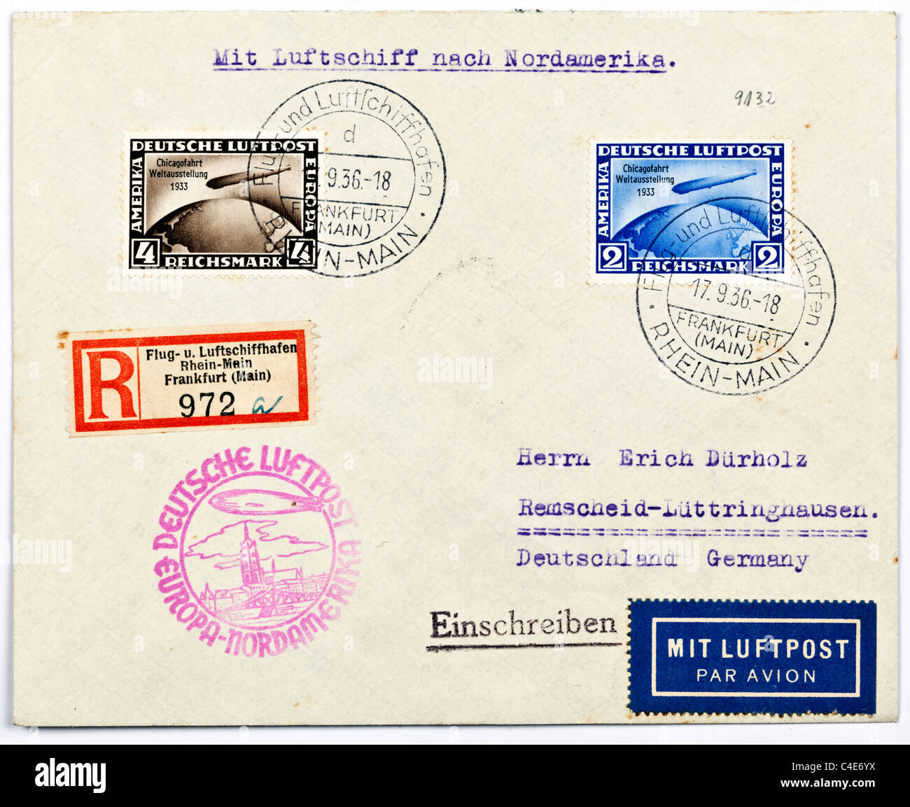 Airmail stamps hires stock photography and images Alamy