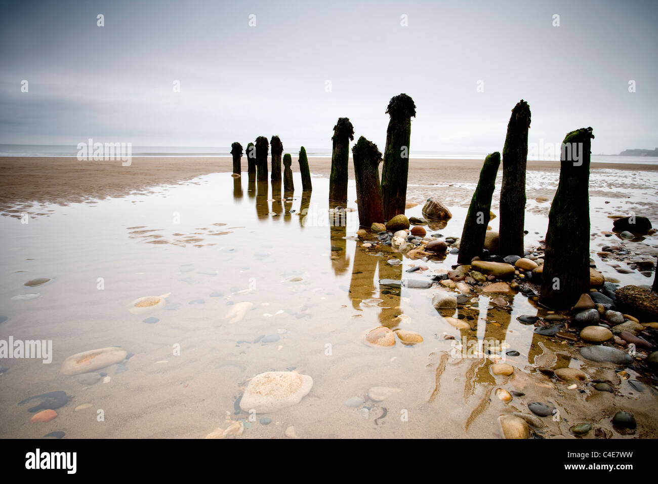 Sandsend, near Whitby, East Coast Yorkshire, England Stock Photo Alamy