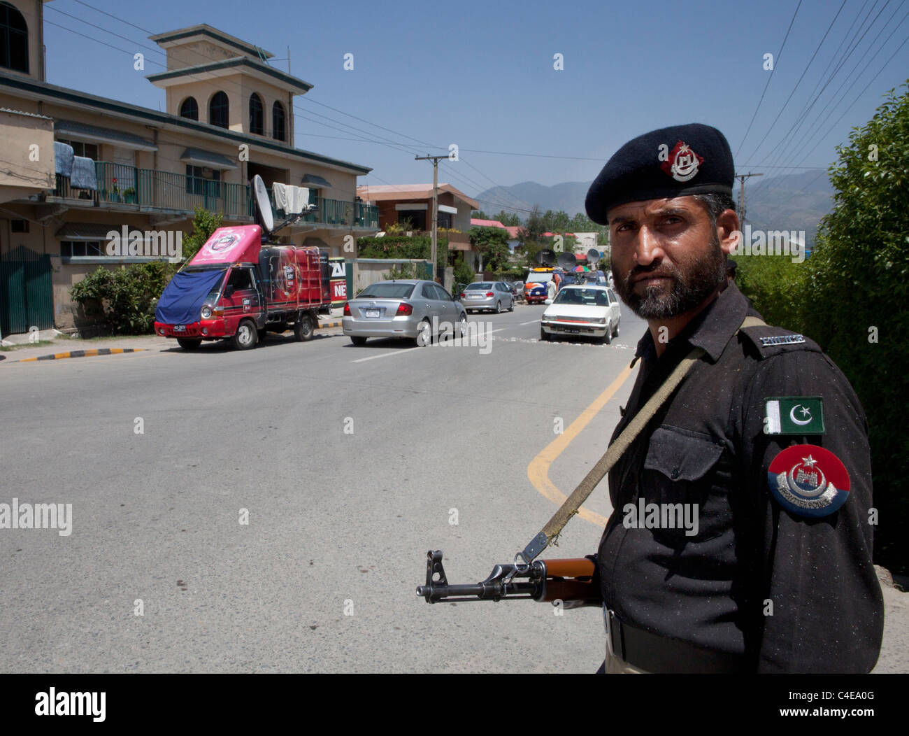 area in Abbottabad, pakistan where bin laden was killed Stock Photo