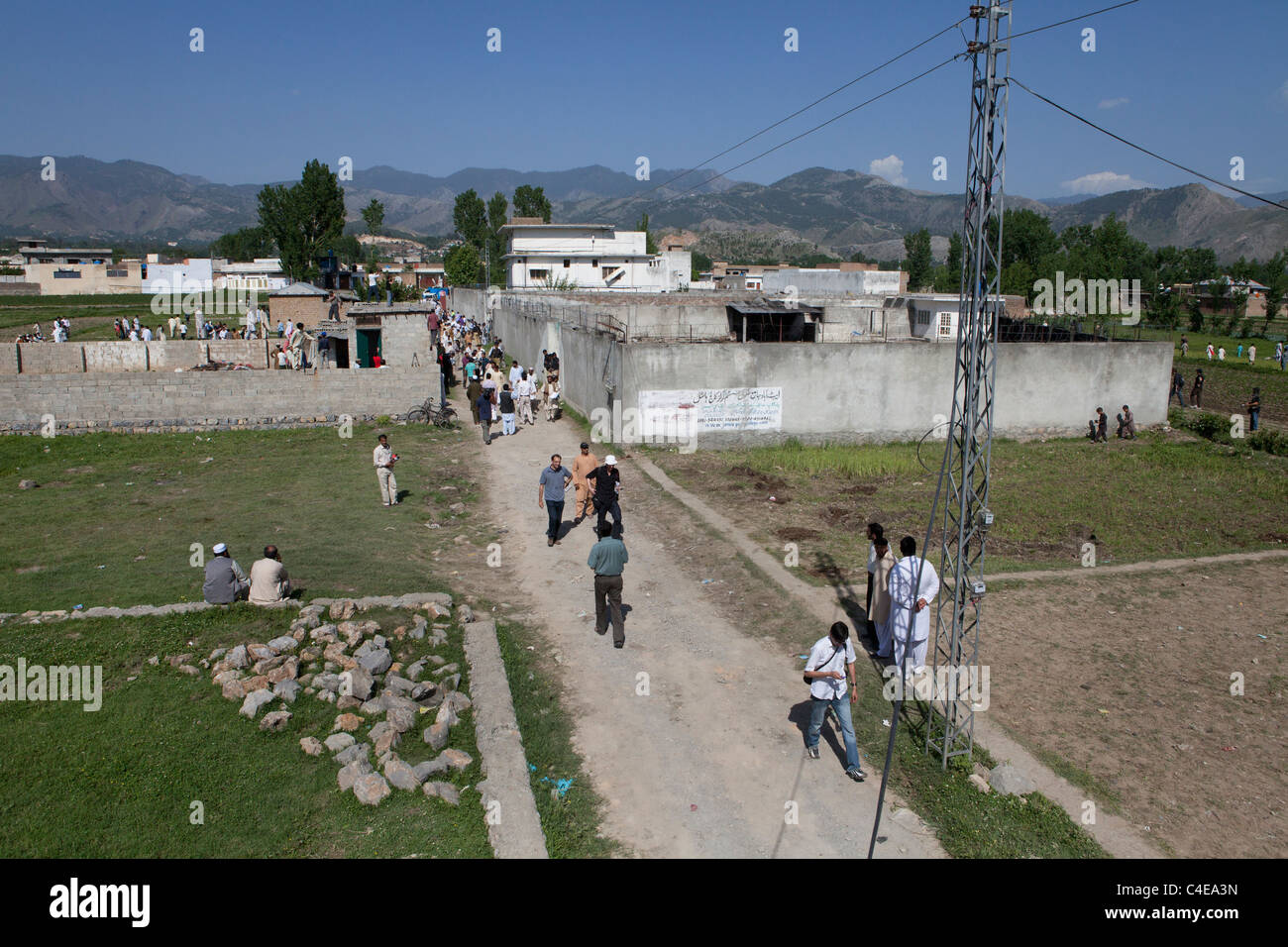 house in Abbottabad, pakistan where bin laden was killed Stock Photo