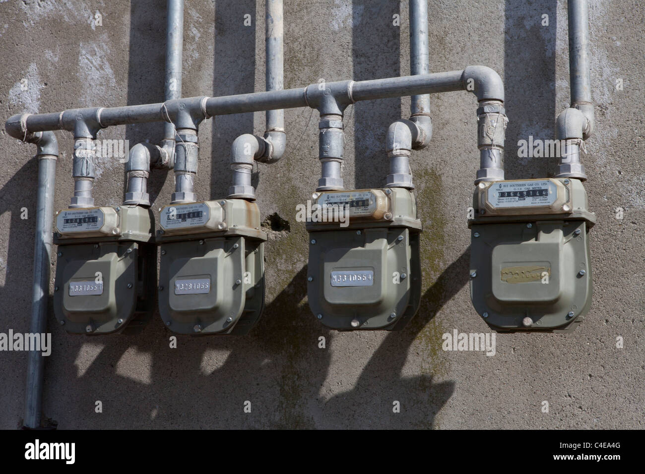 electricity meter of the osama bin ladens's house in Abbottabad, pakistan Stock Photo