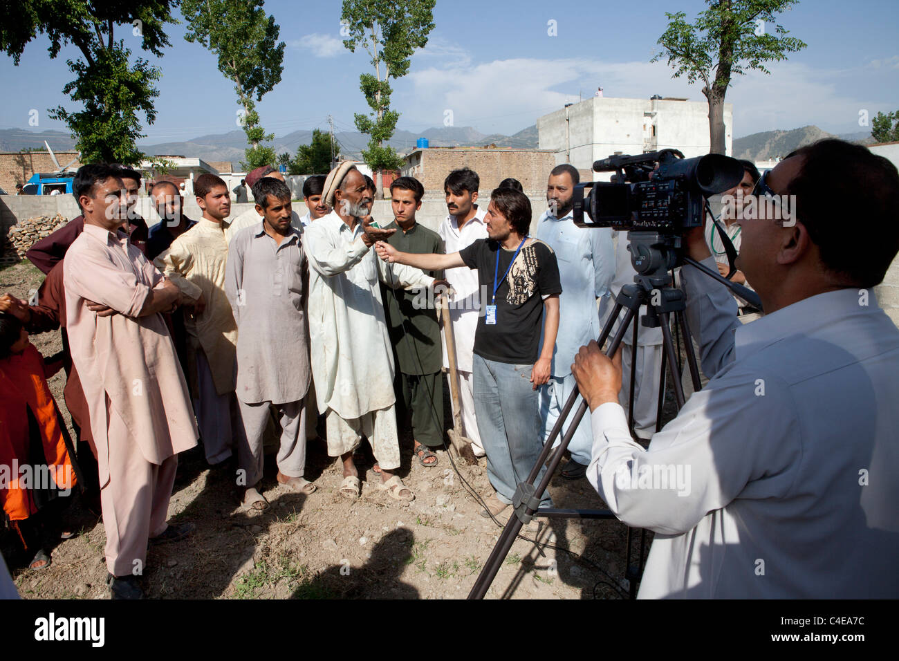 house in Abbottabad, pakistan where bin laden was killed Stock Photo