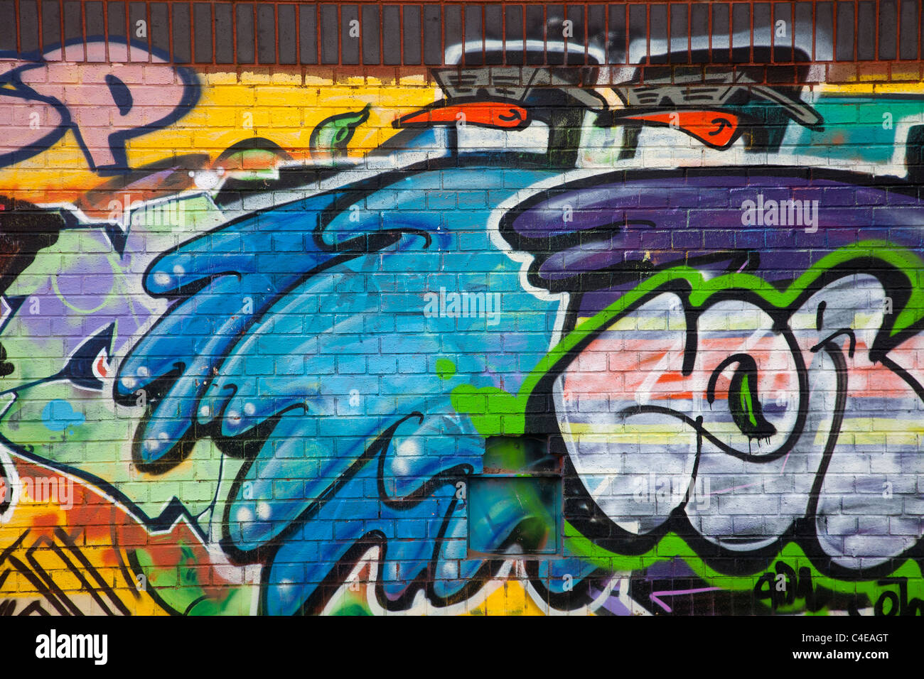 Graffiti on brick wall Stock Photo Alamy