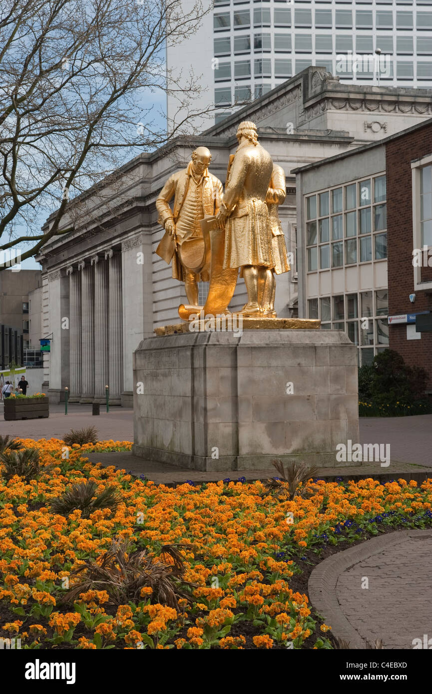 Statues in Birmingham city centre Stock Photo Alamy