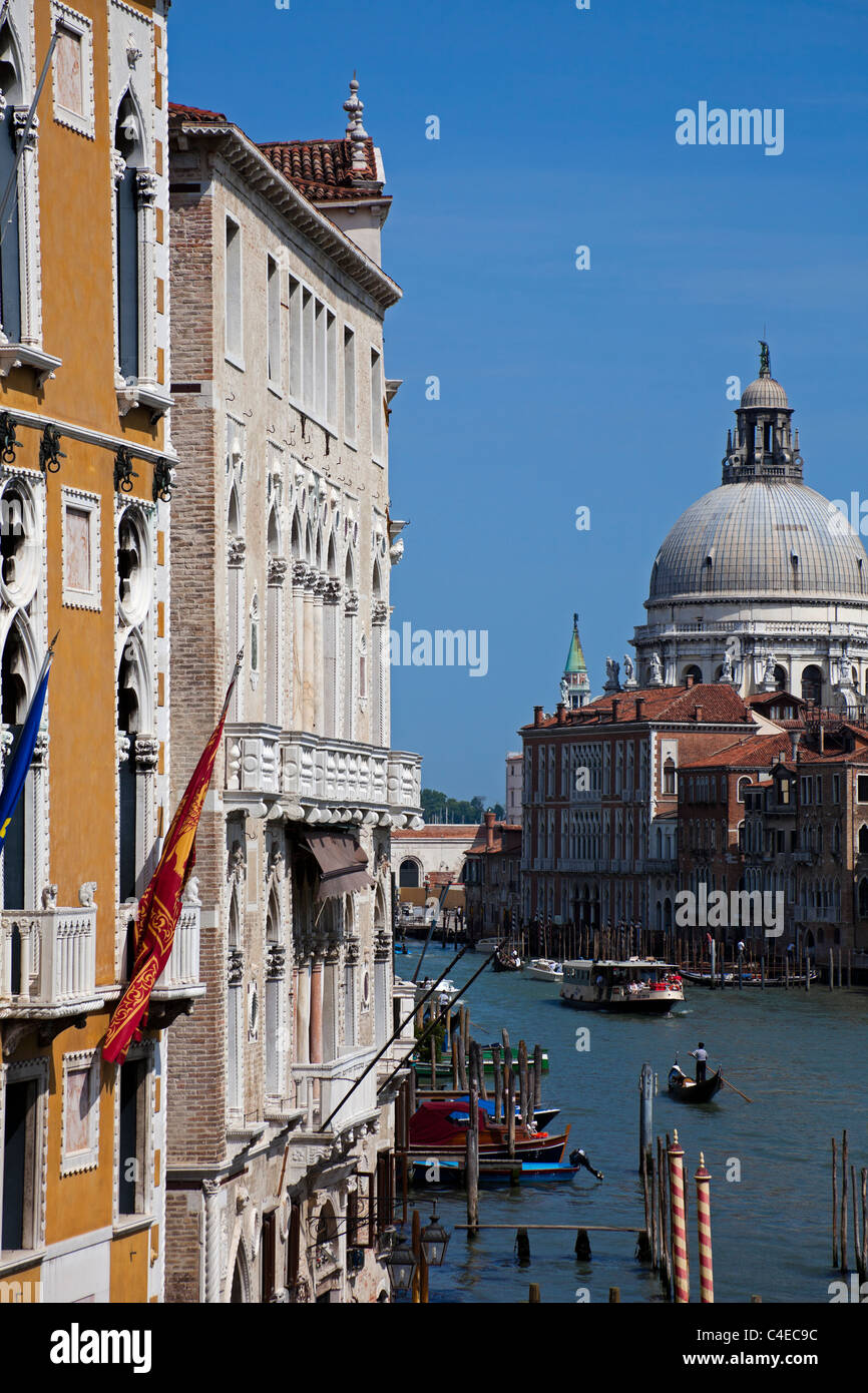 Venice Italy view towards Santa Maria della Salute Stock Photo