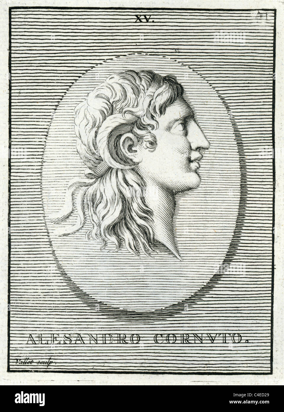 Classical portrait of Alexander the Great. Alexander III of Macedon (356 to 323 BC), commonly known as Alexander the Great, Stock Photo