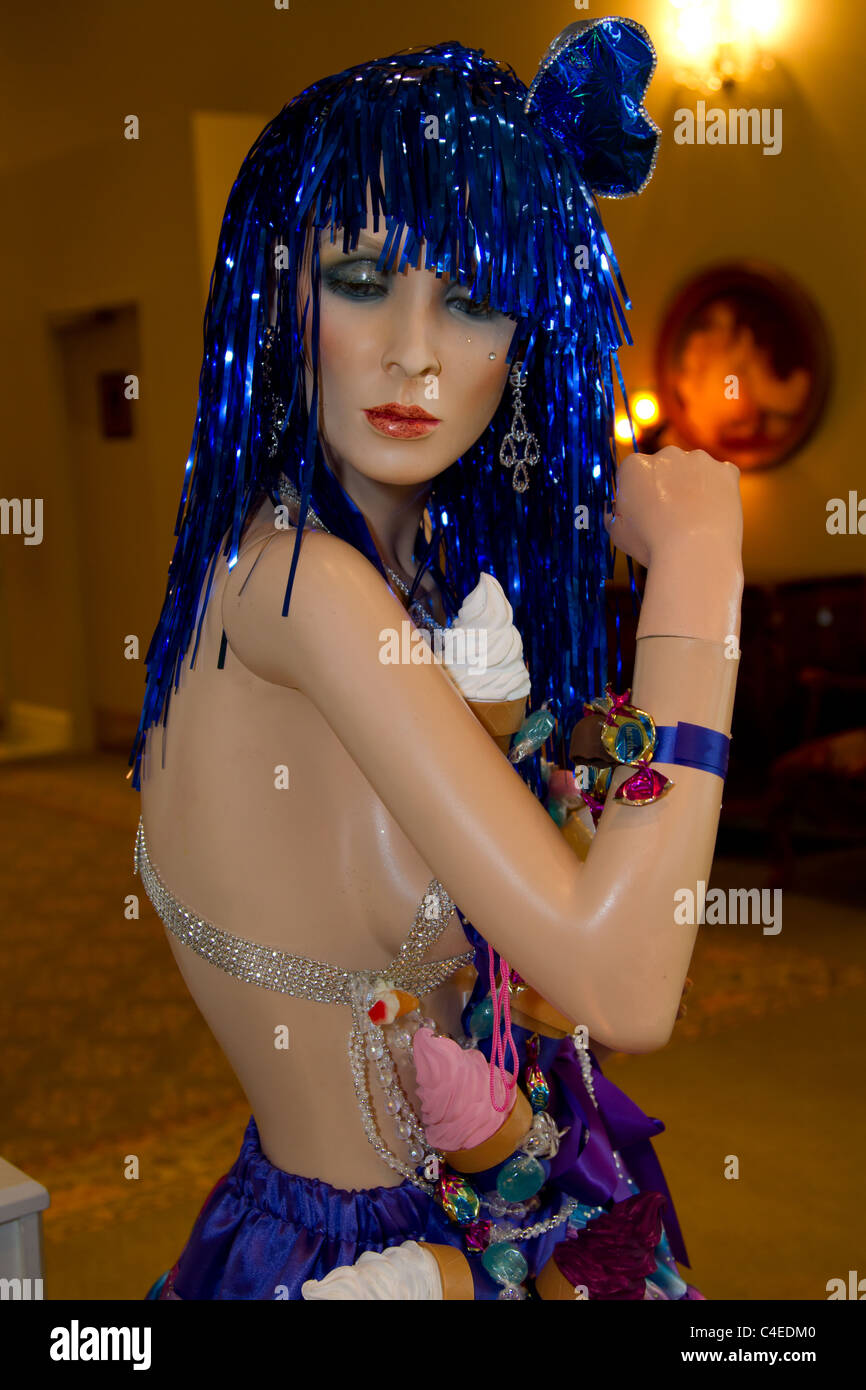 female mannequin doll blue Stock Photo Alamy